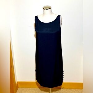 💖LBD‼️GORGEOUS! Elegant Black Sleeveless Side Button Accent Dress - Size 4 ☀️